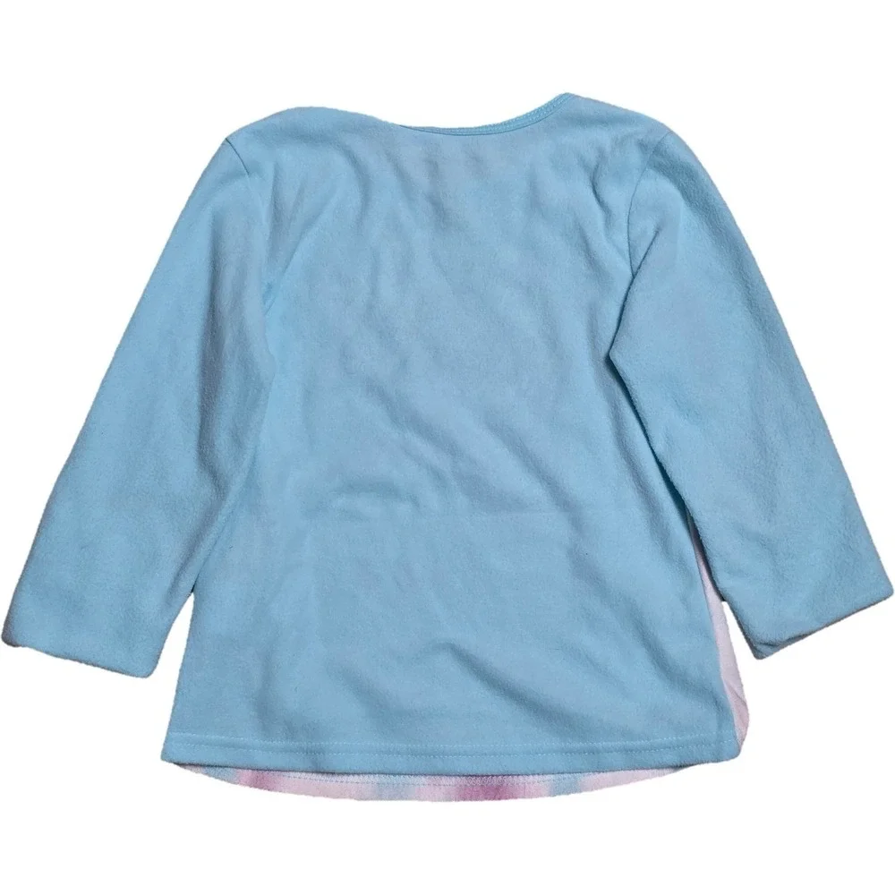 Disney Stitch Long Sleeve Fleece‎ Pajama Girls size 6/6X Flame Resistant Tie Dye